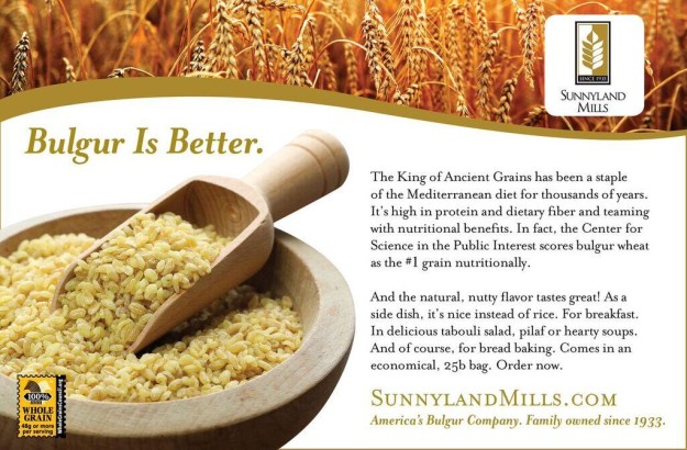 Advertising in the natural foods industry - trade ad for Sunnyland Mills
