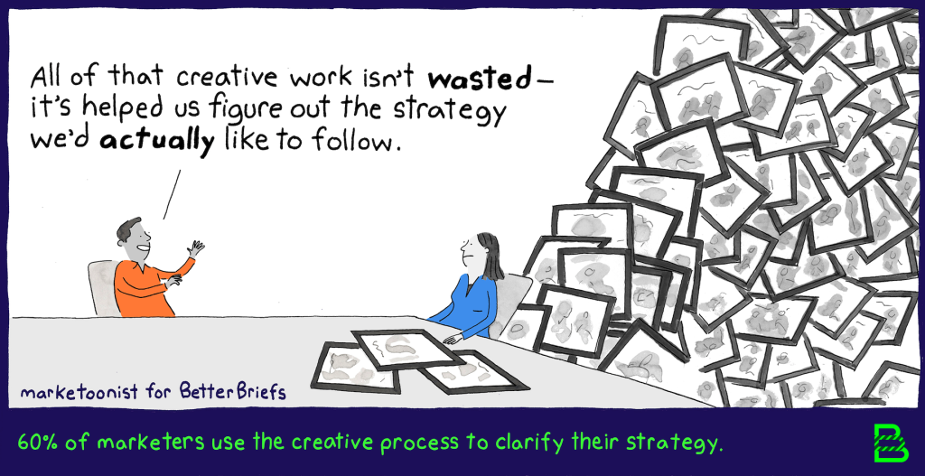 waste in advertising - a cartoon from the Better Briefs Project on the Brand Insight Blog
