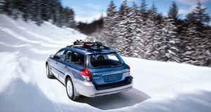 Subaru brand performs on snowy roads and in ads